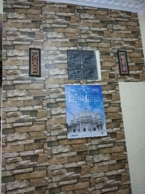 Wallpapersticker Dinding Batu Alam Elegan Sticker Terlaris 10meter