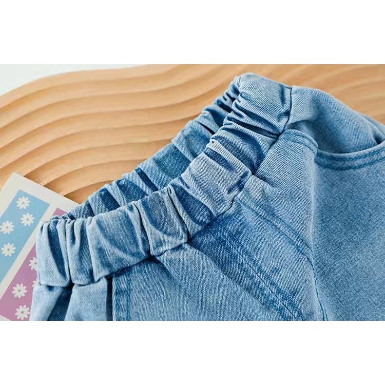 Setelan Baju Anak Perempuan import Lengan Pendek Usia 1-4 Tahun / Setelan Baju KAtun Anak Perempuan Import / Setelan Baju Jeans Anak Murah