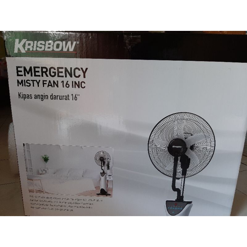 emergency misty fan kipas kabut air embun recharge rechargeable KRISBOW