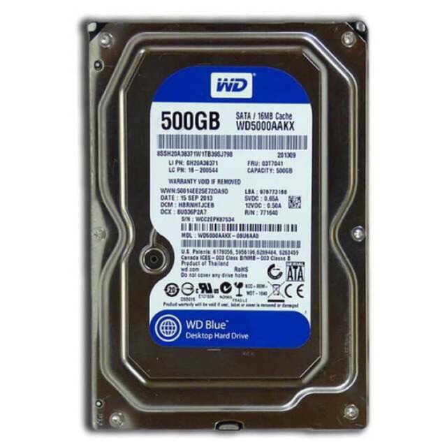 Hardisk 500GB WD Blue 7200rpm HDD Hard Disk CCTV PC Komputer 3.5 SATA