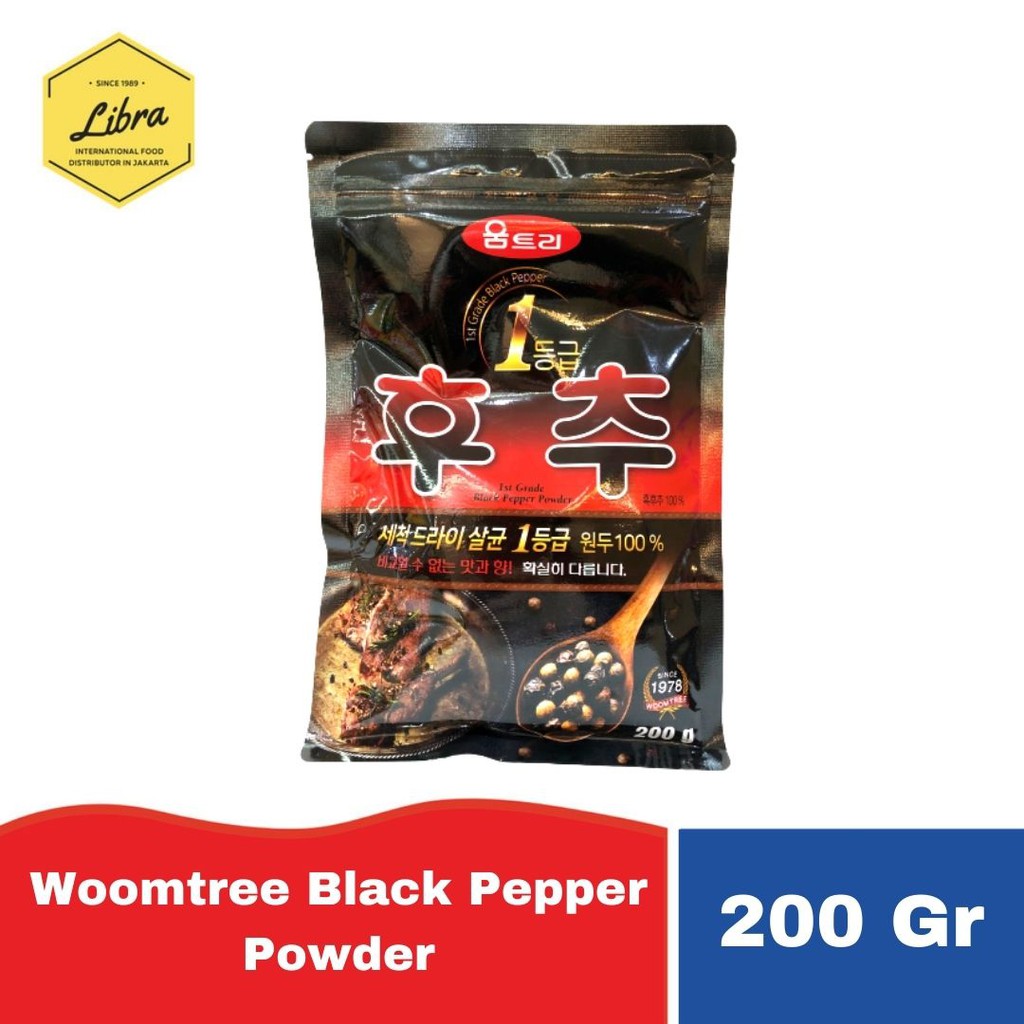 

Woomtree Black Pepper Powder / Bubuk Lada hitam Korea 200 Gr