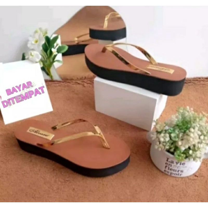 Arkn-SandaL Wanita wedges Andin Terbaru