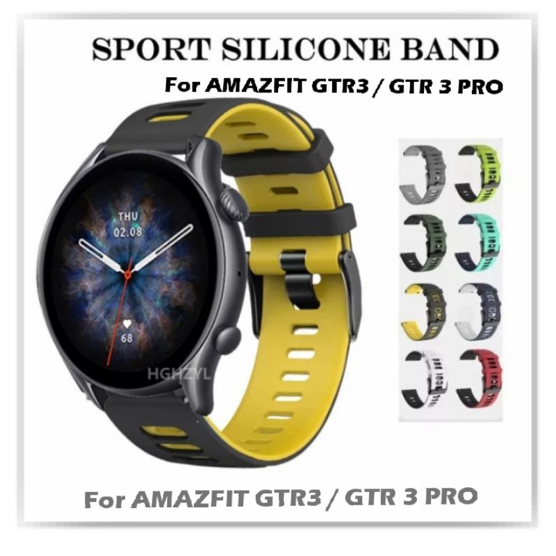 STRAP TALI JAM TANGAN - FOR AMAZFIT GTR3/ GTR 3 PRO - STYLE TWOTONE SILICONE RUBBER 22MM