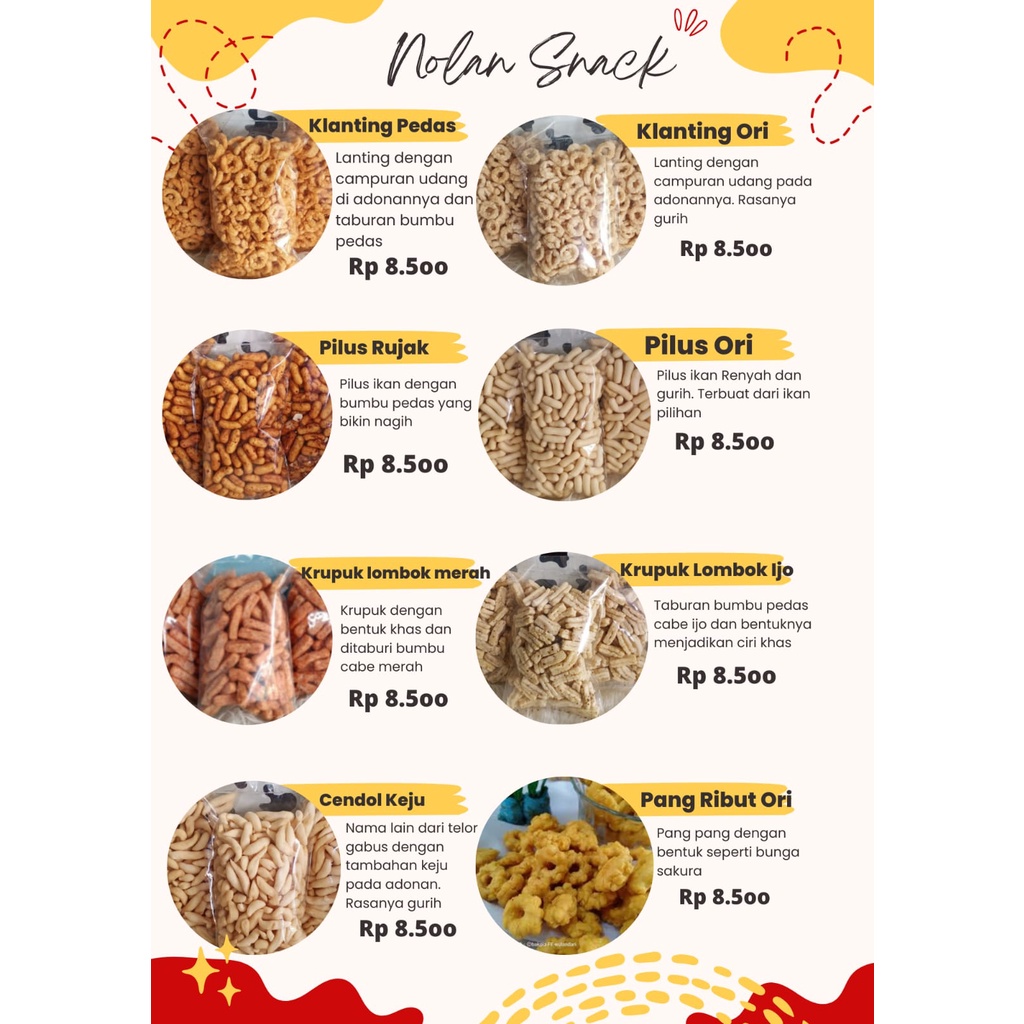 

ANEKA SNACK CEMILAN EKONOMIS PEDAS GURIH