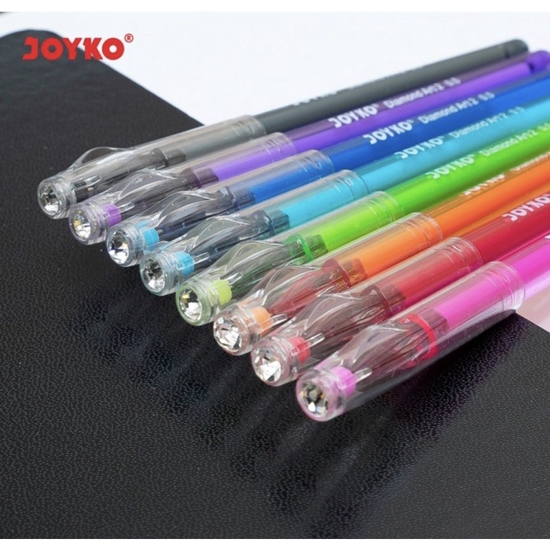 ( Set 6 - 8 Warna ) JOYKO COLOR GEL PEN - BALLPOINT PENA PULPEN JEL WARNA PREMIUM - RETRO / DIAMOND HEAD