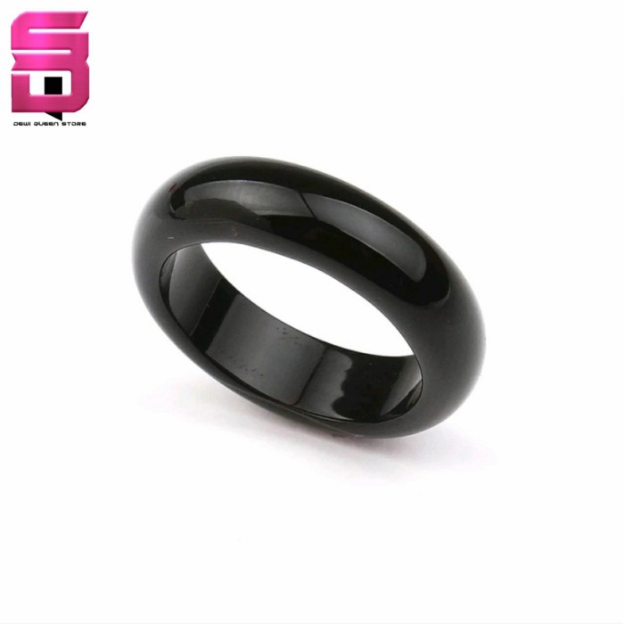 COD Cincin Batu Akik Manau Natural Untuk Pria dan Wanita - Hitam TERLARIS