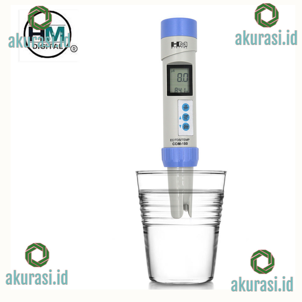 TDS/EC Meter Waterproof COM-100 Original HM Digital/Alat ukur TDS/EC HM Digital COM 100