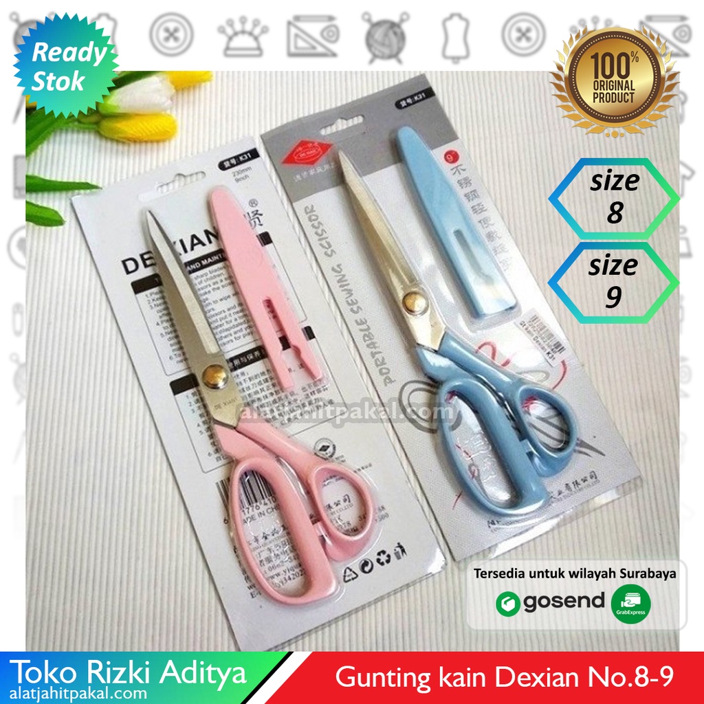 

Gunting Kain / Kertas De Xian Dexian Serbaguna Multifungsi Ukuran 8 9 inch