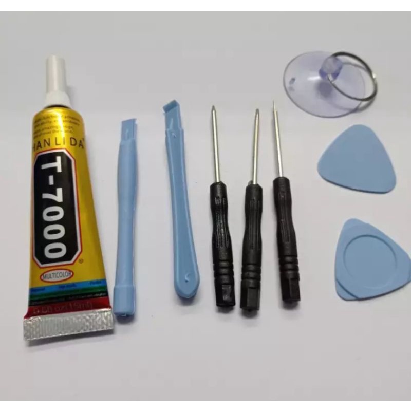 OBENG TOOLS SET OPENING 8 IN 1+LEM B7000 15 MILI ZHANLIDA HITAM