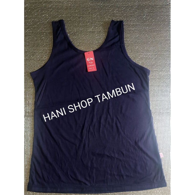 Singlet cewek / wanita Tank Top Golden Nick tali besar-Biru Dongker