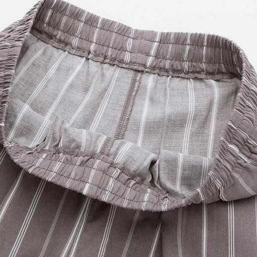 *Terlaku*✩ [2warna] UNIQLO Wide Drape Pants - Stripe Black / Grey - Celana Garis Salur Branded Origi