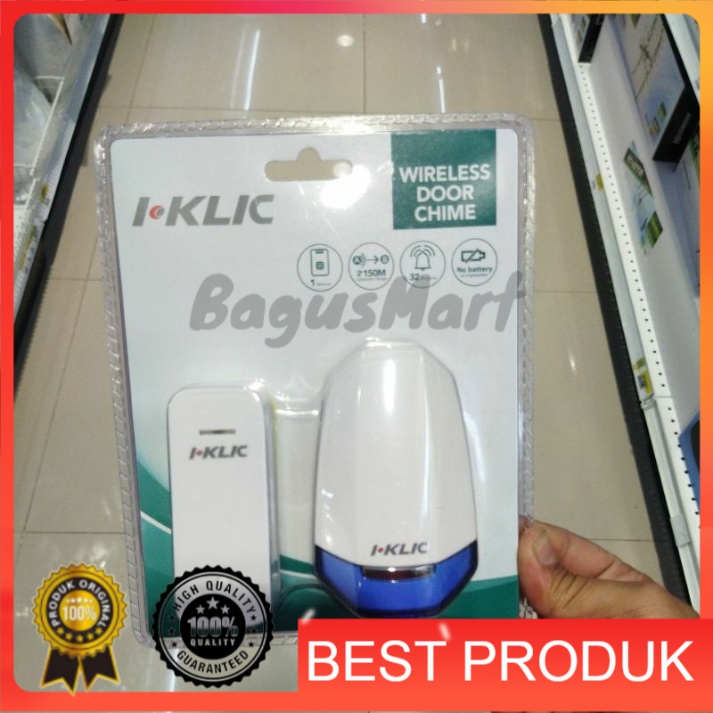 I-klic Bel Pintu Nirkabel Kinetic 571p/bel rumah wireless/bel rumah berkualitas