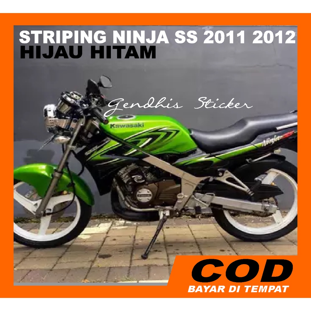 Stiker Ninja SS 2011 2012 Hijau Hitam / Skotlet Ninja ss 2011