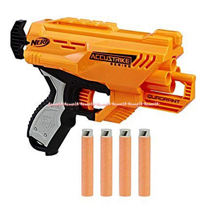 Nerf Quadrant Accustrike Pistol Mainan Warna Orange Nerp