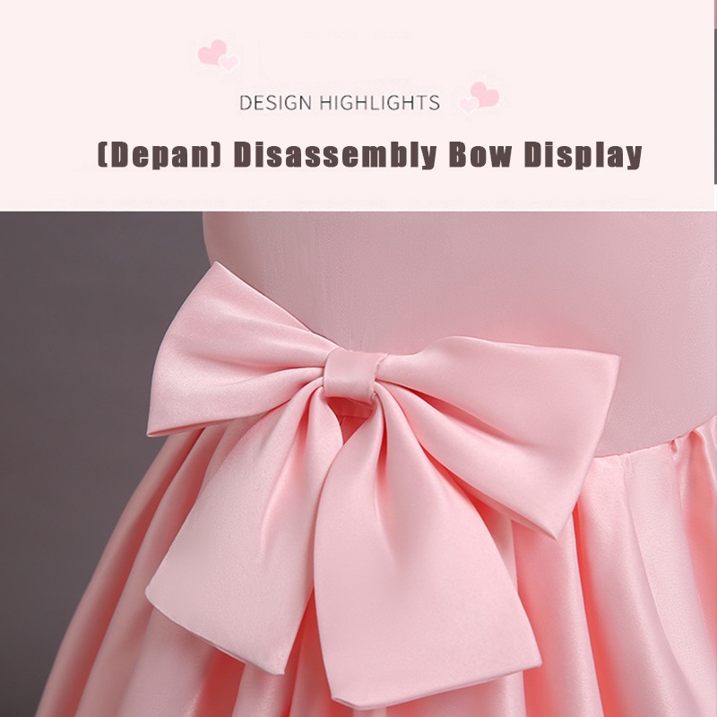 2022 PARTY DRESS ANAK SATIN TUTU DRESS ANAK PEREMPUAN PANJANG