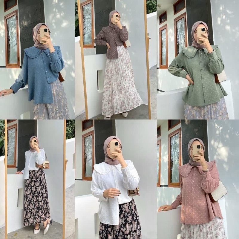 Freya Blouse Crinkle Uragiri Kemeja Formal Livi Blouse Uragiri