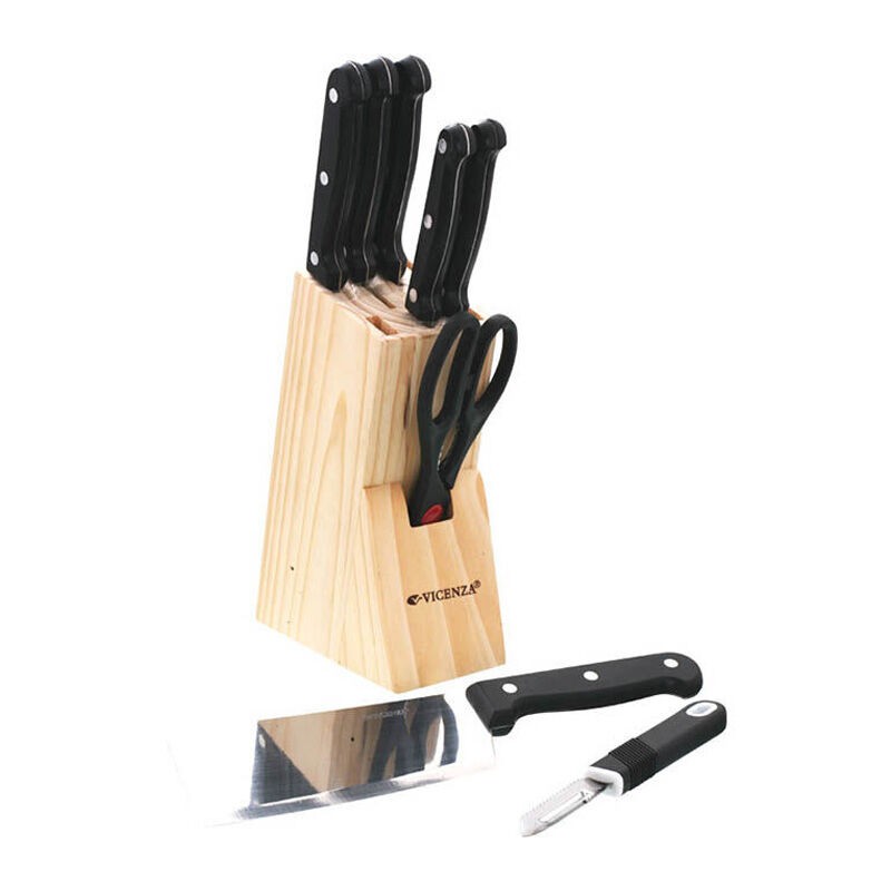 10 Pcs Vicenza Knife Set V-910k Hitam