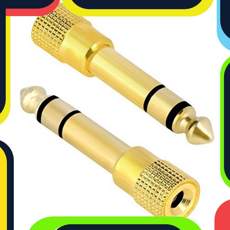 Bayar Ditempat Headphone Jack Adapter 3.5mm 1/8 ke 6.5mm 1/4 Stereo 1 PCS - PJ1652