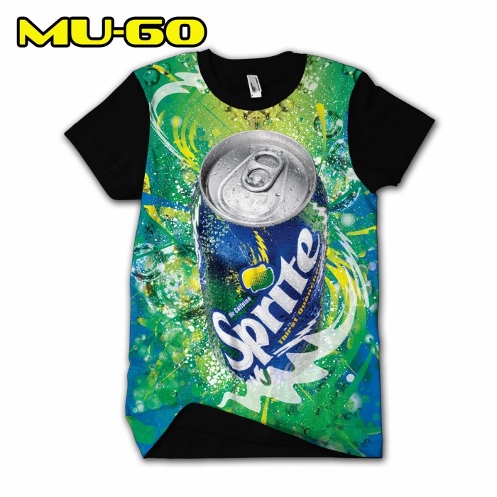 Kaos Sprite minuman dingin Baju 3D motif Sprite