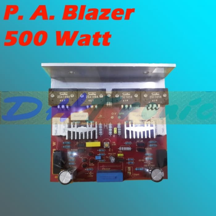 Kit Audio Power Amplifier Mono BLAZER 500W BELL Transistor SANKEN TR1494-3858 Power Amply. 500 Watt 