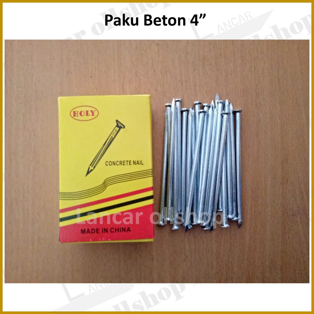 Paku beton putih 11/4,11/2,2,21/2,3,4,5,inch 3 ons/kotak / Paku tembok