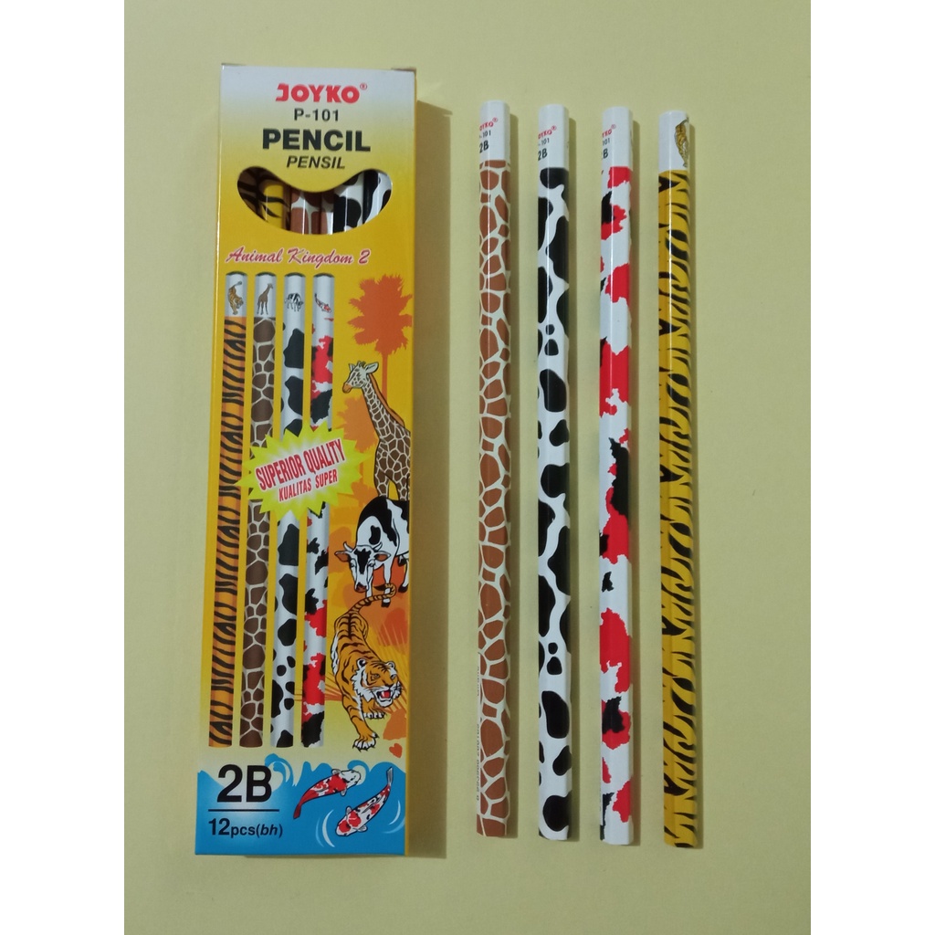 

Pensil 2B Joyko P-101 Animal Kingdom/Pensil Kayu/Pensil Motif
