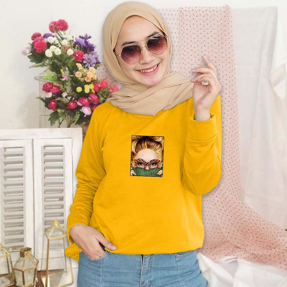 SWEATER WANITA CREWNECK, WANITA BERKACAMATA PAKAIAN WANITA.