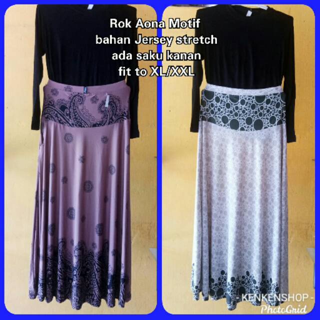 Rok jersey polos rok jersey motif