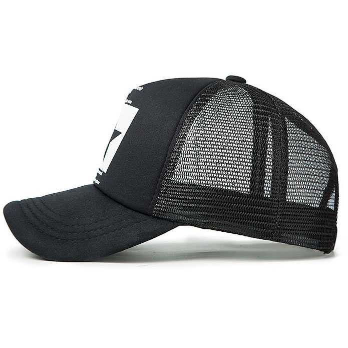 (MAINANKYU) Topi Trucker Baseball Star Quick Drying Mesh Fashion