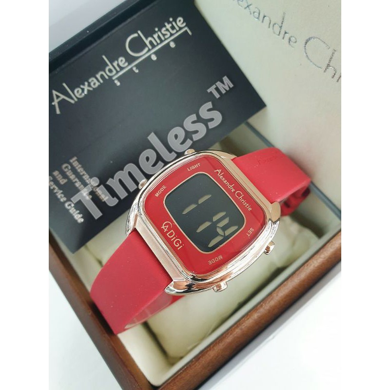 jam tangan wanita alexandre christie ac 9335 LH Red