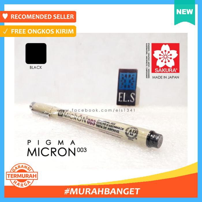 

Sakura Pigma Micron 003 Black - Alat Tulis - Pulpen