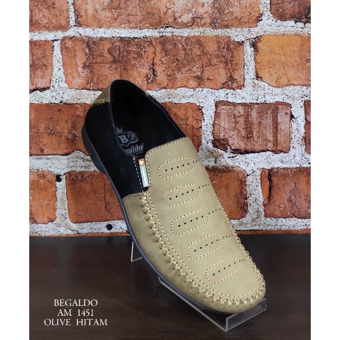 Sepatu pansus pria Begaldo sepatu santai/formal bahan kulit asli