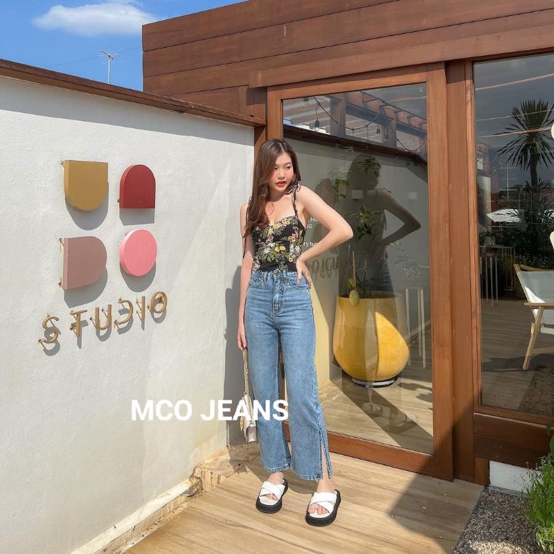 OOTD Celana Jeans Korea Belah Samping - Celana Jeans Terbaru