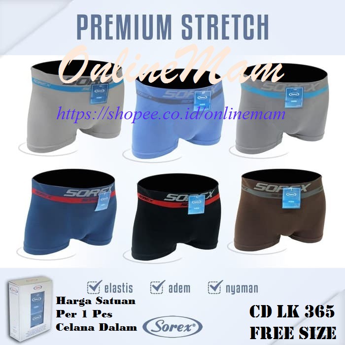 Celana Dalam Pria Dewasa Boxer-Segitiga Sorex / CD Kolor Cowok Laki Art 363-364-365-366-M3003-M 3007