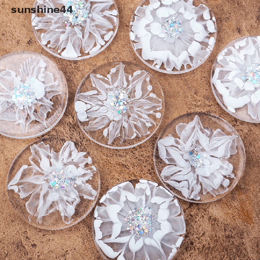 Sunshine Cetakan Resin Epoksi Bahan Silikon Untuk Membuat Tatakan Gelas / Coaster DIY