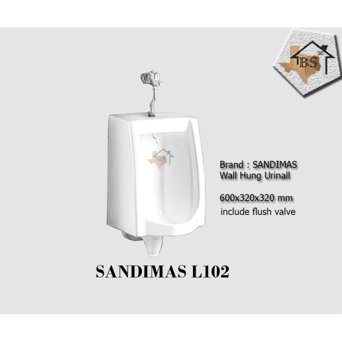 URINAL WC PRIA URINOIR KAMAR MANDI FULLSET PUSH KRAN SANDIMAS 102