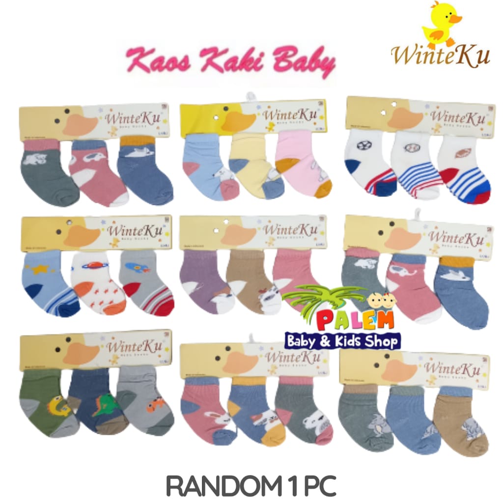 WinteKu biasa Baby Socks Kaos Kaki Bayi Isi 3pcs Termurah cowo dan cewe