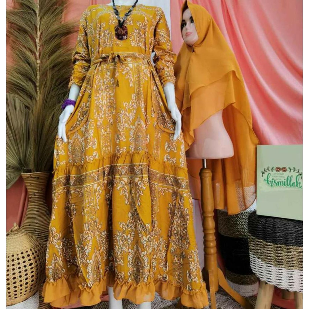 GAMIS SET HIJAB MONALISA SULTAN// SYARI MONALISA SAKU