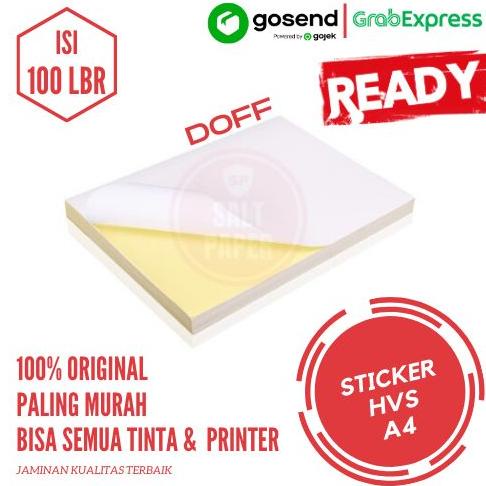 

Kertas Stiker HVS A4 - isi 100 lbr / Kertas Stiker / Sticker HVS Doff CUCI GUDANG