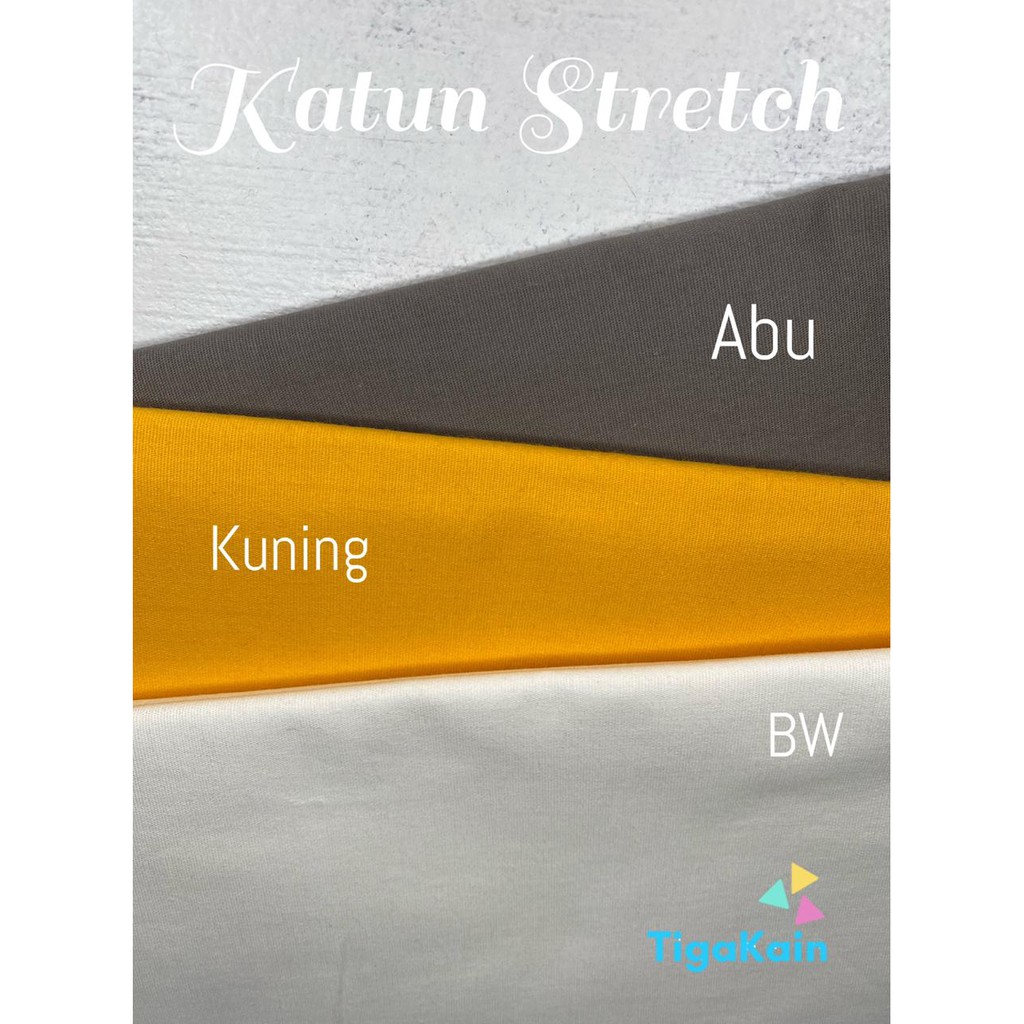 1 Meter Kain Katun Stretch Bahan Poplin Stretch