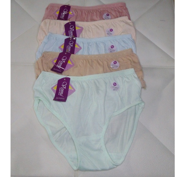 SS - HALUS ,TEBAL, SNI (M - XL ) 6 Pcs CD Wanita Venna PolosWarna Tua / Celana Dalam Wanita Halus Murah