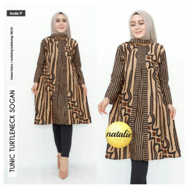 Tunik Batik Kombinasi/ Tunik Batik Muslimah/Tunik Batik Terbaru