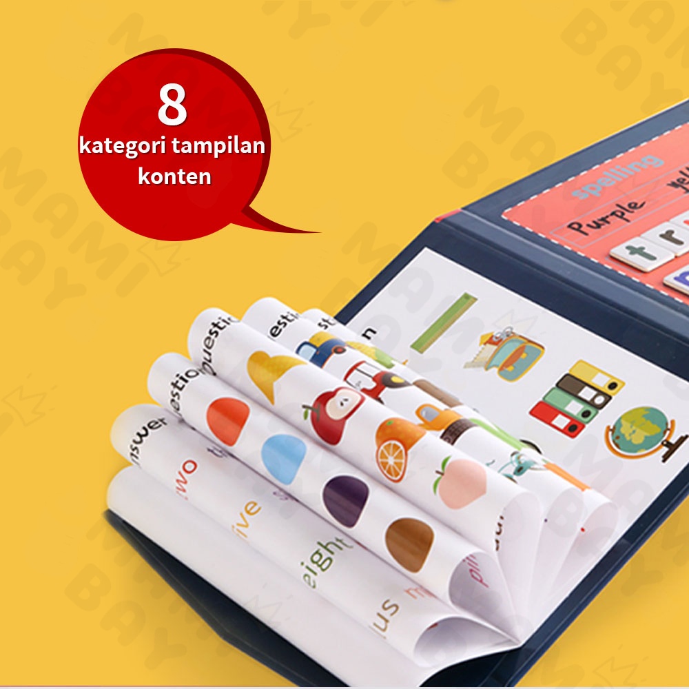 Mamibayi Buku belajar menulis dengan magnet mainan edukasi anak