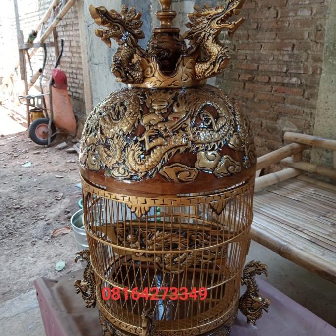 Open DS] sangkar perkutut ukir jati klasik