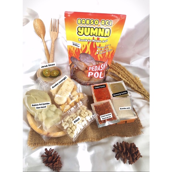 

Bakso Aci Yumna isian Geranat tetelan ( tetelan cabai)