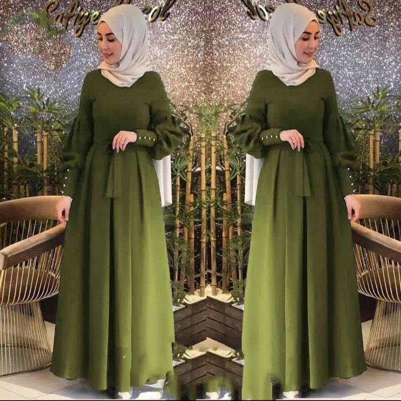 Audi Maxi | Gamis Maxy Audy Moscrepe | Dress Muslim