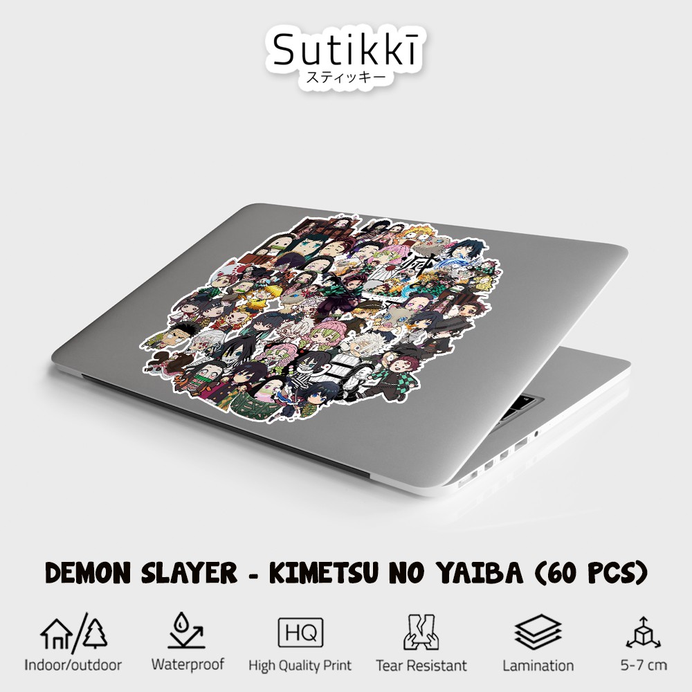 Sutikki | Sticker Pack Kimetsu No Yaiba Demon Slayer Anime Manga Stiker Laptop Vinyl Aesthetic