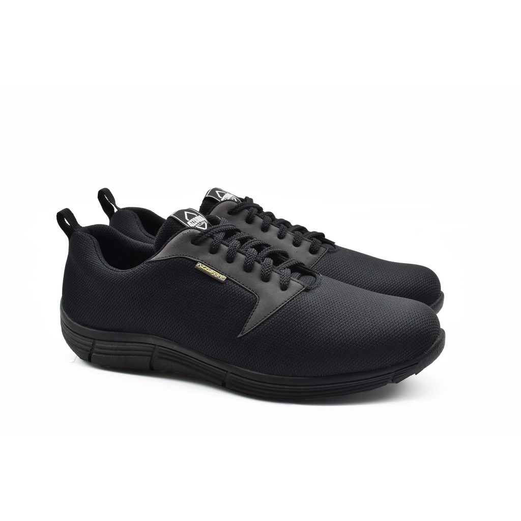 Sepatu Sekolah Pria Hitam Polos Sepatu Sneaker Sekolah Terbaru Sepatu Sneaker Kekinian Modis Azzurra