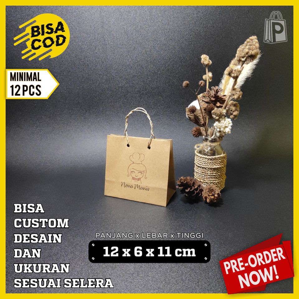 Tas Kertas Paper Bag MINI Kemasan Souvenir Produk Murah Desain Custom