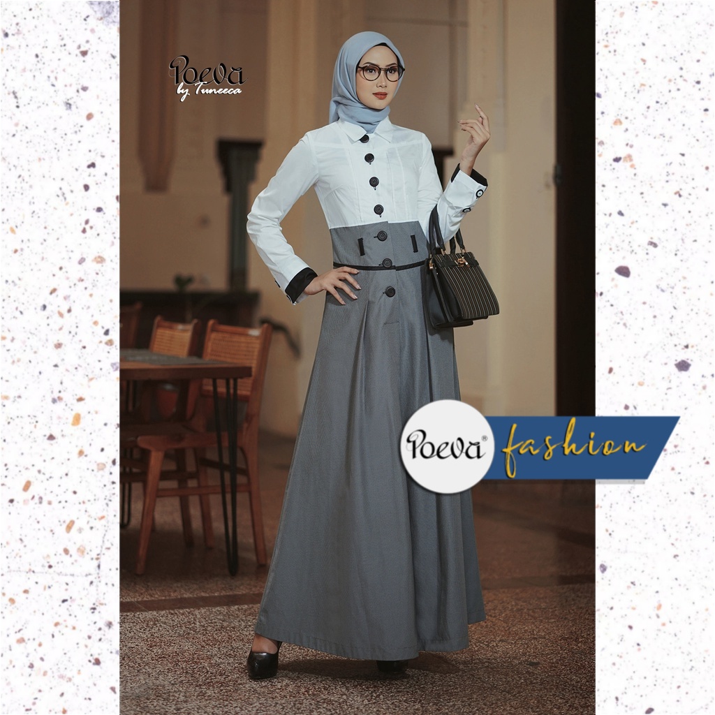 Baju Wanita / Baju Kerja Wanita / Baju Kantor Wanita / Gamis Wanita POEVA Rumi